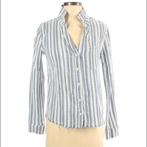 Woman’s striped button down shirt
